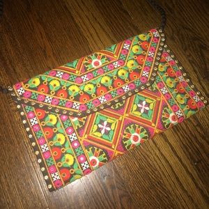 Indian embroidered clutch
